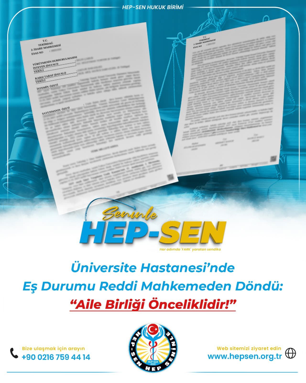 Üniversite Hastanesinde Eş Durumu Reddi Mahkemeden Döndü: Aile Birliği Önceliklidir